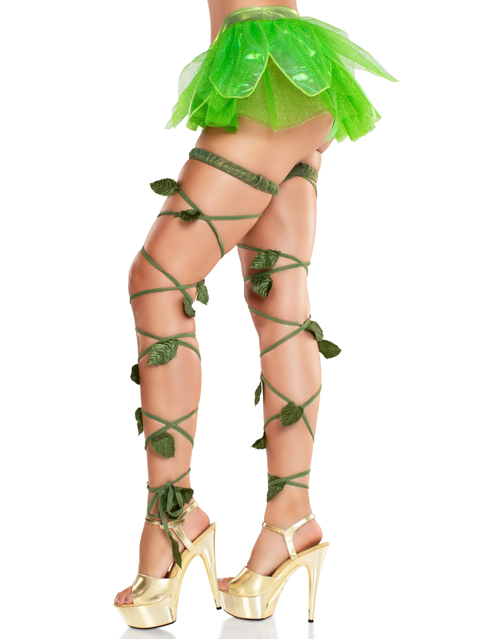 Ivy Shimmer Garter Leg Wraps - Image 3