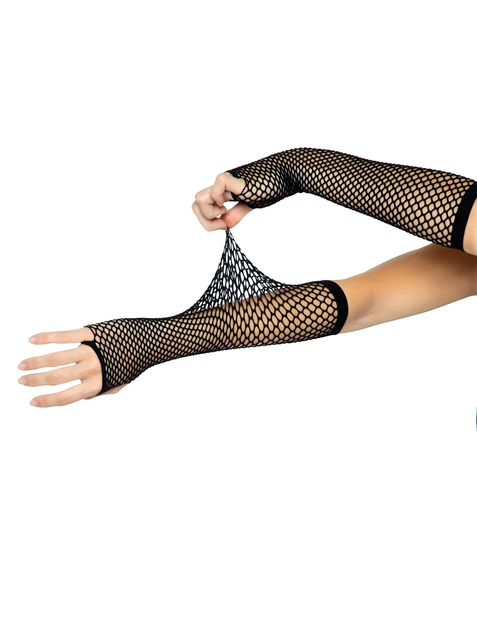 Triangle Net Fingerless Arm Warmer Gloves - Image 7