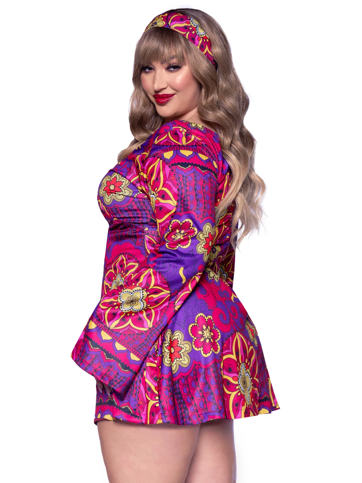Plus Hippie Girl Costume - Image 3