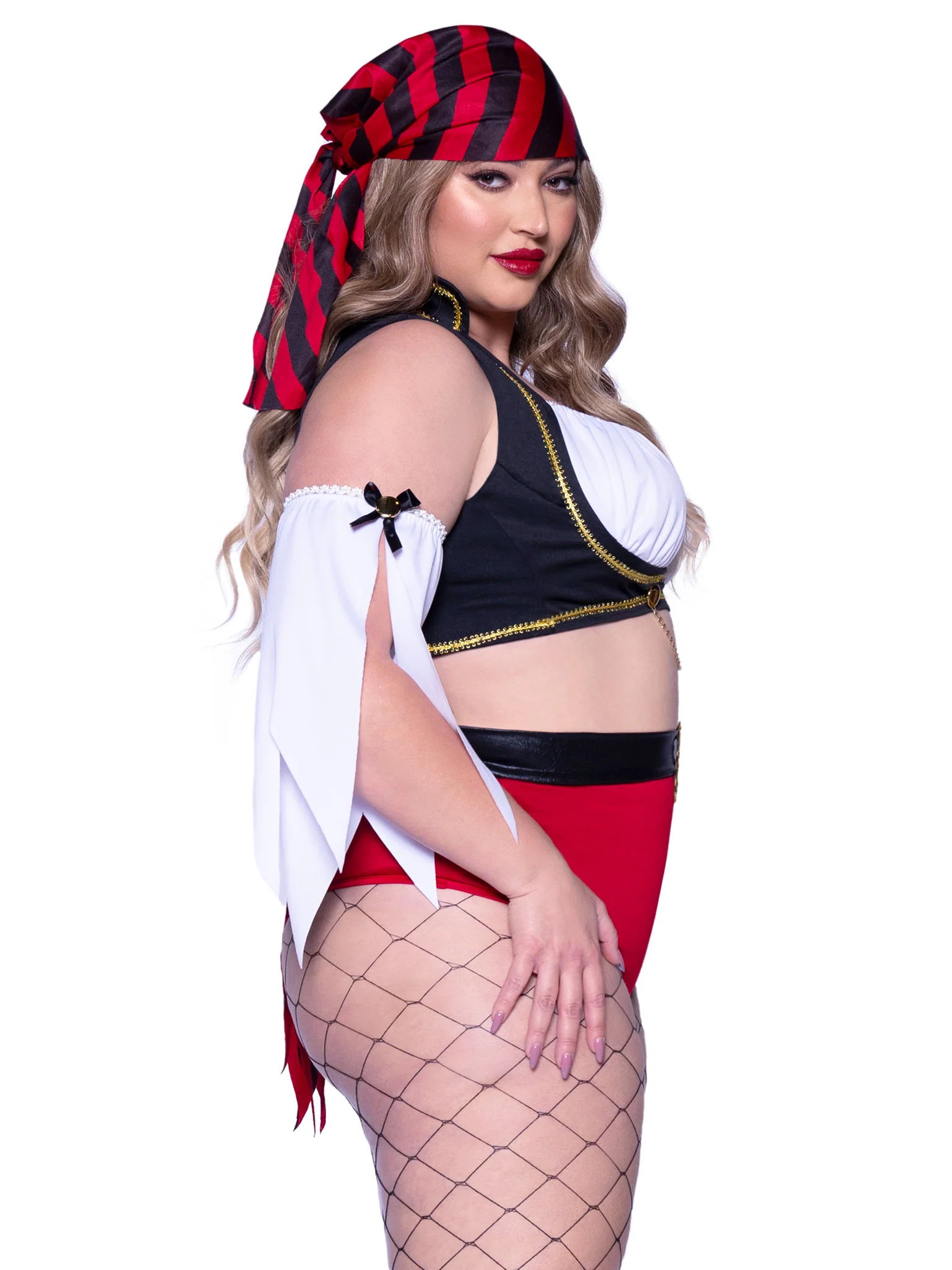Plus Wicked Wench Pirate Costume - Image 6