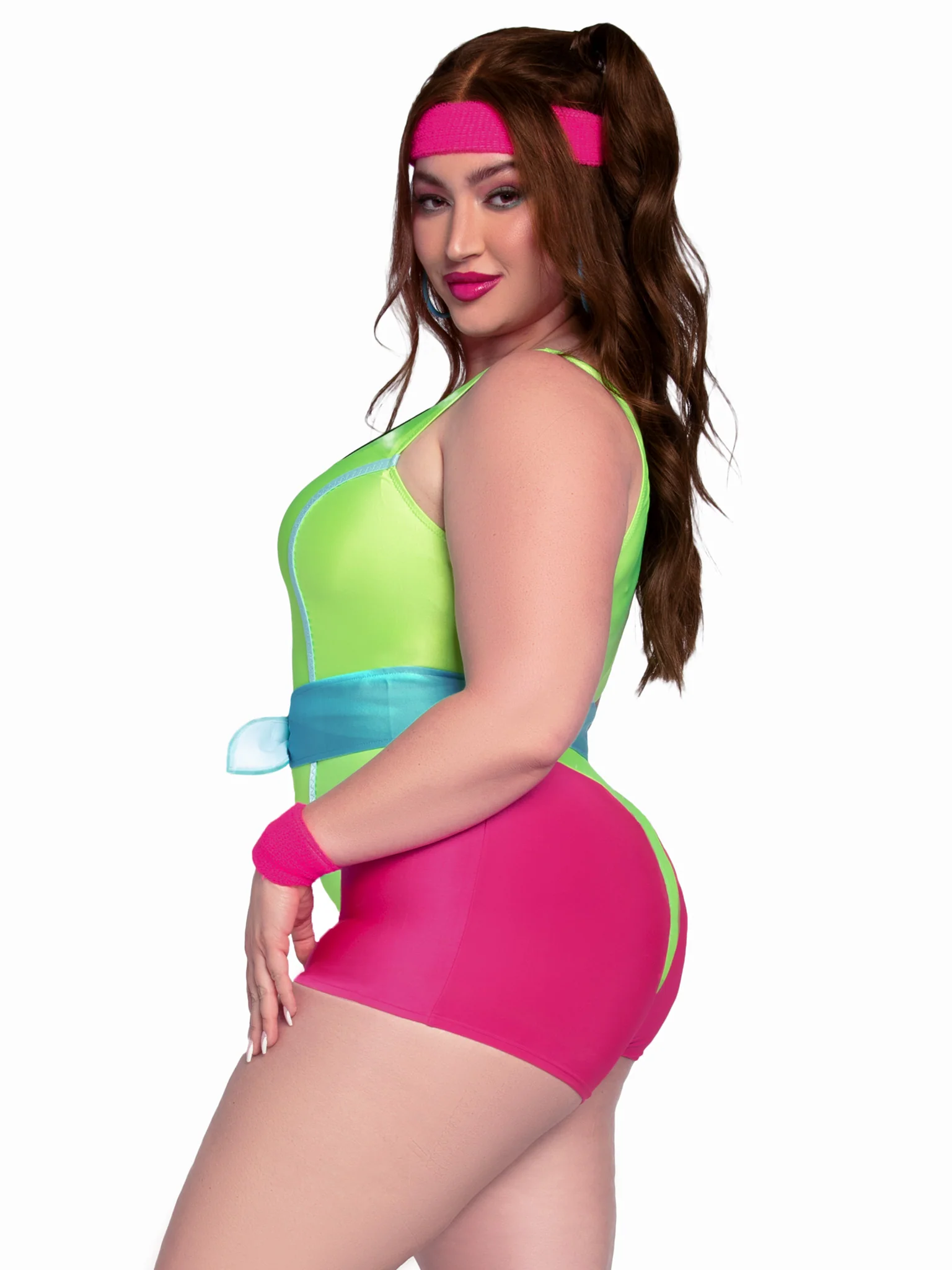 Plus 80s Workout Hottie Costume - Image 3