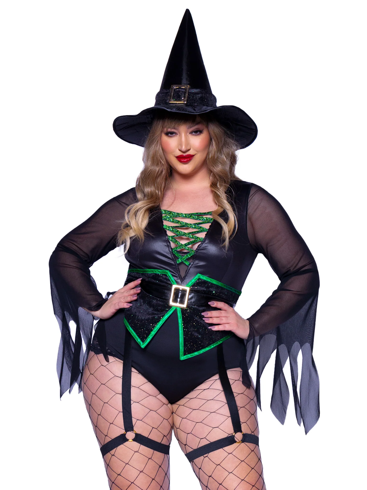 Plus Broomstick Babe Witch Costume - Image 3