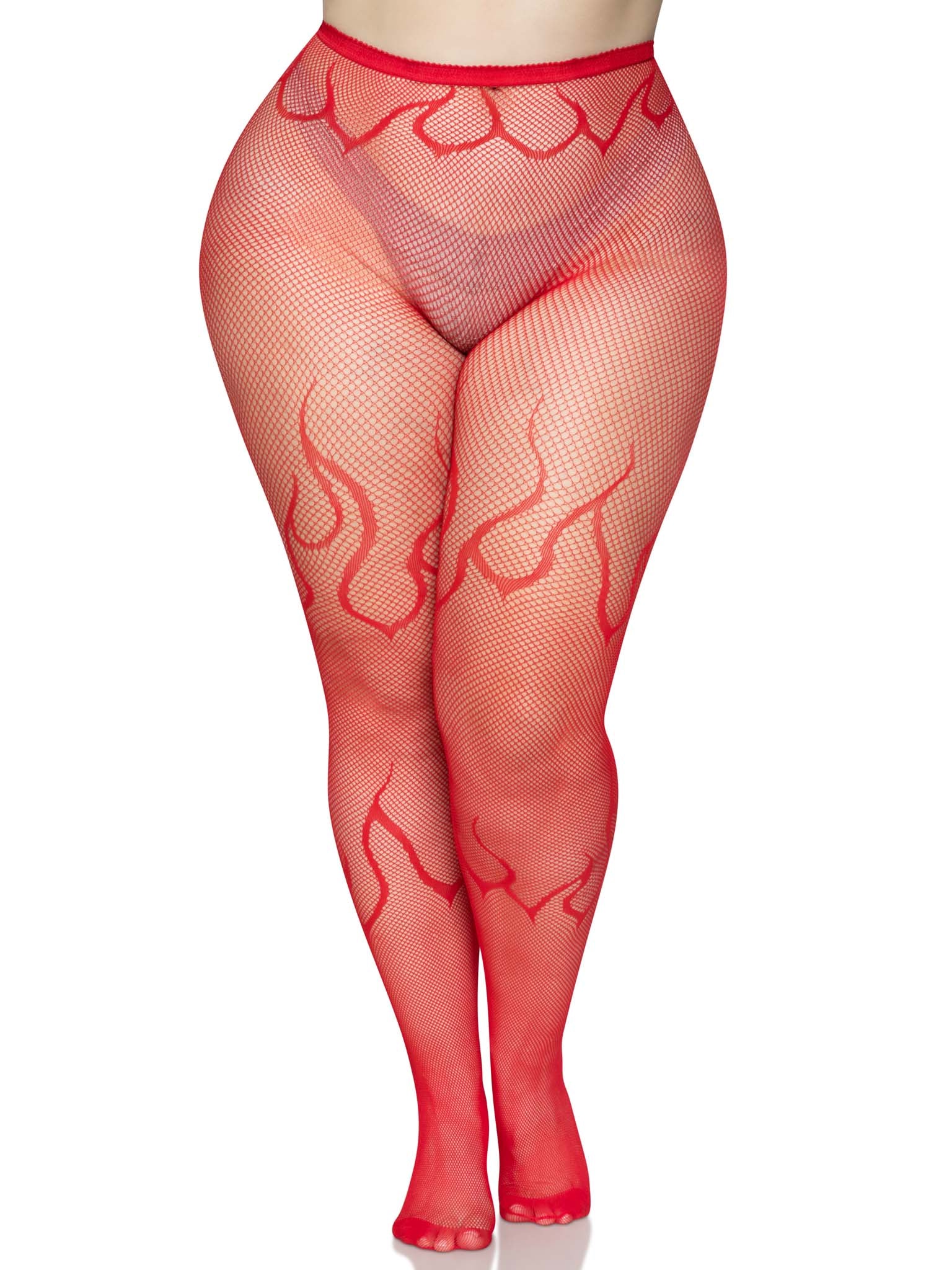 Flame Plus Fishnet Tights - Image 9