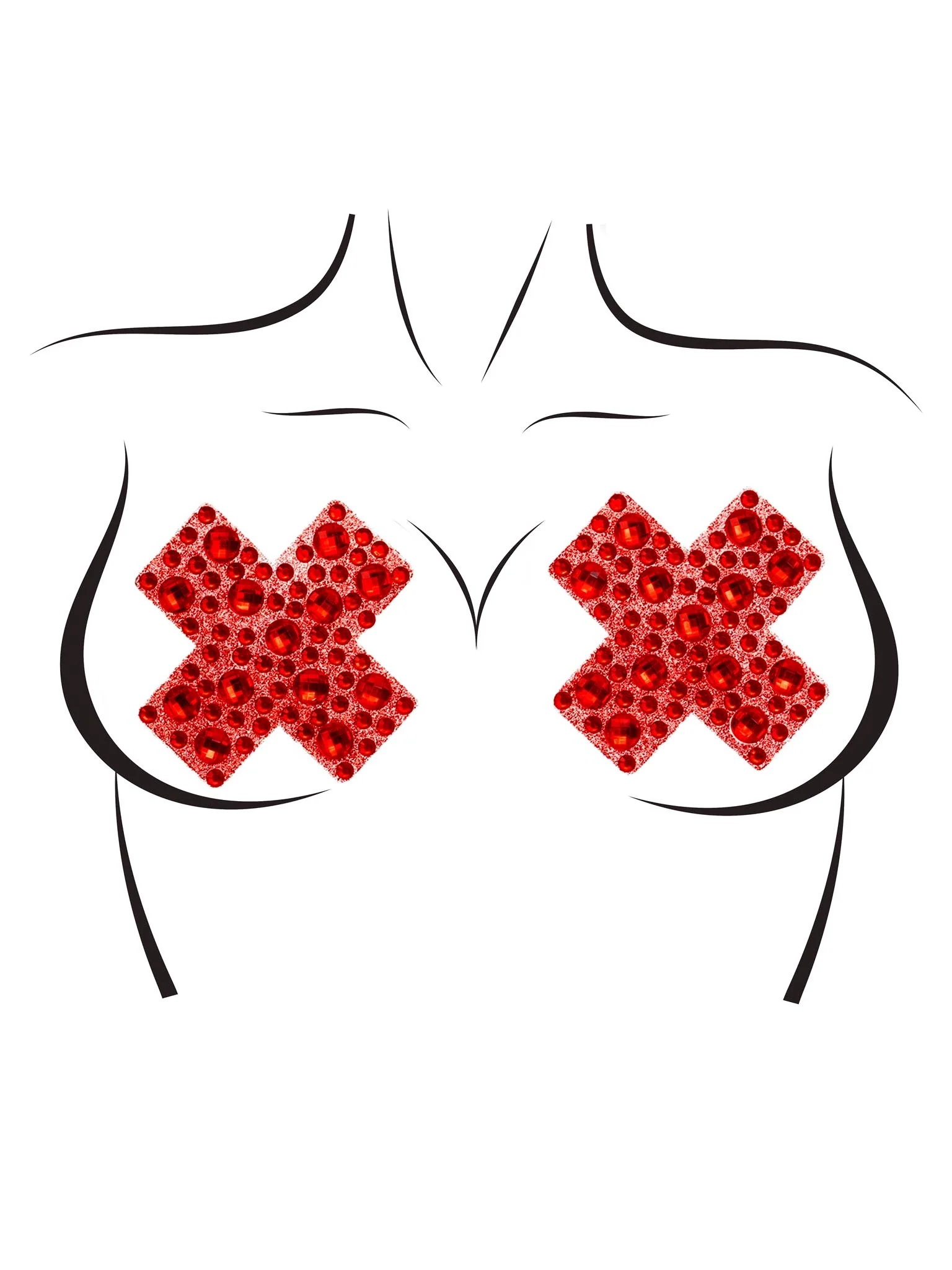 X-Factor Rhinestone Nipple Covers - Image 5